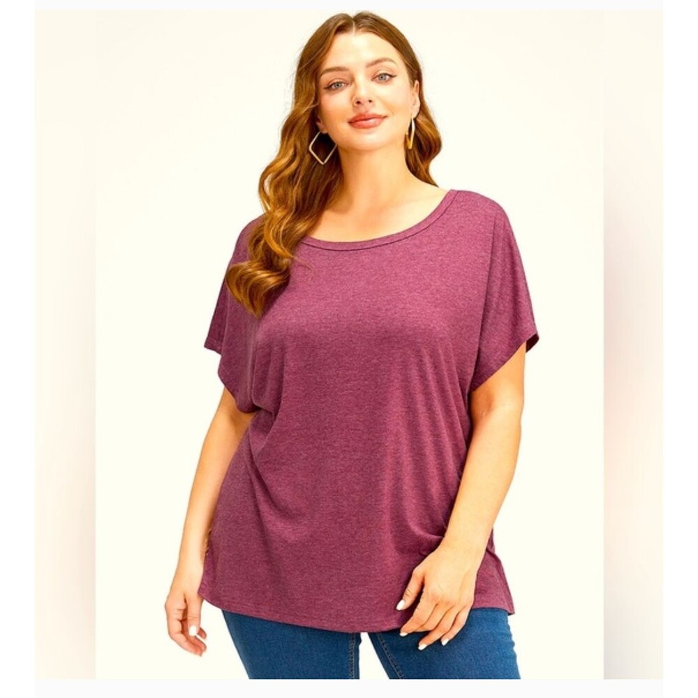 Bloomchic M 10 basic dolman top red
